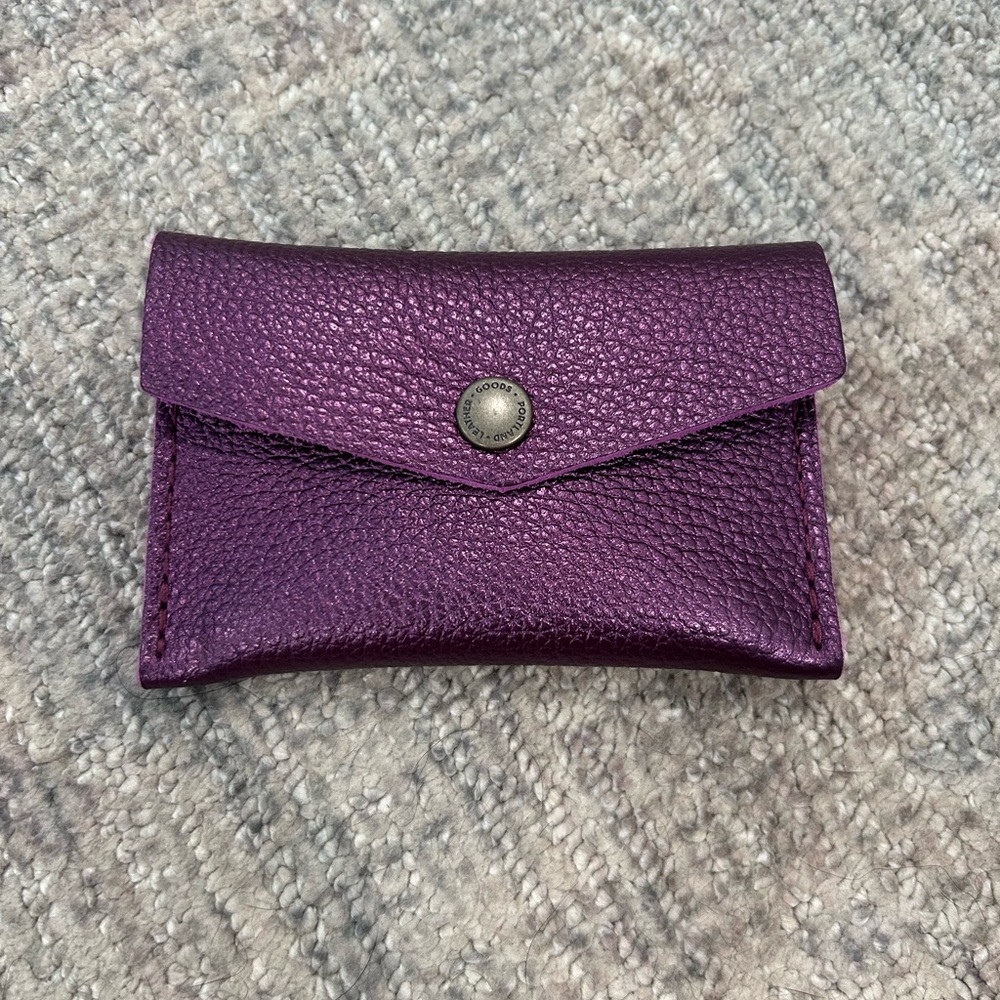 NWT Portland Leather Ultra Violet Mini Envelope Wallet